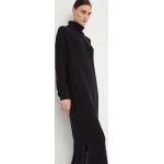 Dámské BIO Šaty Marc O'Polo v černé barvě z bavlny ve velikosti 10 XL s dlouhým rukávem s vysokým krkem ve slevě udržitelná móda 