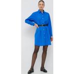 Dámské BIO Mini šaty Tommy Hilfiger v modré barvě z bavlny ve velikosti 10 XL ve slevě 