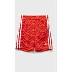 Dětské šortky Chlapecké v červené barvě z polyesteru ve velikosti 8 let ve slevě od značky adidas z obchodu Answear.cz 