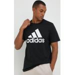  Trička s potiskem adidas v černé barvě z bavlny ve velikosti XXL  strečová  plus size 