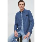 Designer Košile Calvin Klein Jeans v modré barvě z bavlny ve velikosti S 