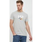 Bavlněné tričko GAP Mickey Mouse šedá barva, s potiskem