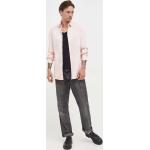 Slim fit košile HUGO v růžové barvě z bavlny s dlouhým rukávem ve slevě 