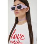 Dámské Designer Volné topy Moschino Love Moschino v bílé barvě z bavlny ve velikosti 10 XL s krátkým rukávem s kulatým výstřihem strečové 
