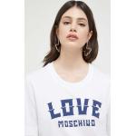Dámské Designer Topy s potiskem Moschino Love Moschino v bílé barvě z bavlny ve velikosti 10 XL s krátkým rukávem 