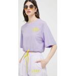 Dámské Designer Topy s potiskem Moschino Love Moschino ve fialové barvě z bavlny ve velikosti 10 XL s krátkým rukávem 