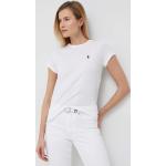 Dámské Designer Topy Polo Ralph Lauren v bílé barvě ve velikosti XXL s krátkým rukávem ve slevě plus size 