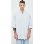 Designer Košile s dlouhým rukávem Polo Ralph Lauren v bílé barvě z bavlny ve velikosti XXL s dlouhým rukávem s button-down límcem ve slevě plus size 