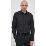 Košile Seidensticker v černé barvě z popelínu Oeko-tex udržitelná móda 