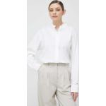 Dámské BIO Košile Tommy Hilfiger v bílé barvě z bavlny ve velikosti 9 XL se stojáčkem 