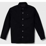 Dětské košile s dlouhým rukávem Chlapecké v černé barvě z bavlny od značky Tommy Hilfiger z obchodu Answear.cz s poštovným zdarma 