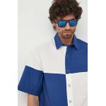 Košile s krátkým rukávem United Colors of Benetton v námořnicky modré barvě z bavlny ve velikosti L s krátkým rukávem 