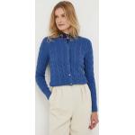 Dámské Designer Kardigany Polo Ralph Lauren v modré barvě z bavlny ve velikosti S ve slevě 