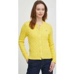 Dámské Designer Kardigany Polo Ralph Lauren v žluté barvě z bavlny ve velikosti L ve slevě 
