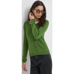 Dámské Propínací svetry United Colors of Benetton v zelené barvě z bavlny ve velikosti L 