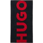 Ručníky HUGO v černé barvě z bavlny 