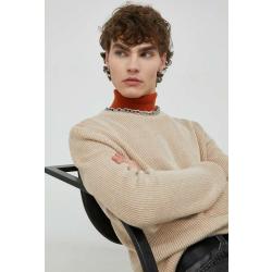 bavlněný svetr Marc O'Polo pánský, béžová barva