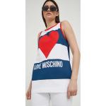 Dámské Designer Topy s potiskem Moschino Love Moschino vícebarevné z bavlny ve velikosti 9 XL bez rukávů strečové 