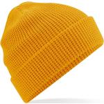 Pánské BIO Zimní čepice v hořčicové barvě z bavlny 