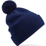 Pánské BIO Zimní čepice v tmavě modré barvě z bavlny s bambulí 