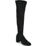 Dámské Kozačky nad kolena Betty London v černé barvě ve velikosti 40 s výškou podpatku 5 cm - 7 cm 