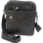 Designer Kožené tašky přes rameno Ralph Lauren v černé barvě z kůže s vnější kapsou 