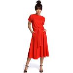 BeWear Dámské midi šaty Evap B067 červená L