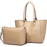 Béžový dámský elegantní kabelkový set 2v1 Zamantha Lulu Bags