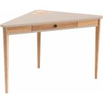 Rohové stoly Ragaba v béžové barvě v minimalistickém stylu z jasanu lakované 