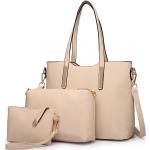 Béžový praktický dámský 3v1 kabelkový set Manmie Lulu Bags