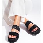 Dámské Sandály na podpatku Big Star v černé barvě v ležérním stylu z kůže ve velikosti 37 s výškou podpatku 3 cm - 5 cm s přezkou ve slevě na léto 