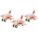 Dřevěné hračky Bigjigs vícebarevné ze dřeva pro věk 3 - 5 let s tématem letiště a letadla 