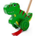 Dřevěné hračky Bigjigs v zelené barvě ze dřeva pro věk 12 - 24 měsíců s motivem Dinosaurus s tématem dinosauři 