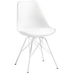 Designové židle v bílé barvě z koženky 