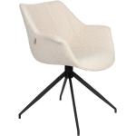 Jídelní židle Zuiver v bílé barvě v boho stylu s loketní opěrkou 