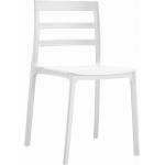 Jídelní židle v bílé barvě v elegantním stylu z plastu 