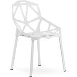 Jídelní židle v bílé barvě z plastu 