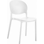 Jídelní židle v bílé barvě v elegantním stylu z plastu 