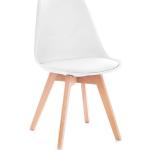 Židle v bílé barvě z buku 