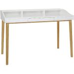 Bílý dubový pracovní stůl Woodman Lindenhof 120x60 cm