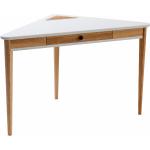Rohové stoly Ragaba v bílé barvě v minimalistickém stylu z jasanu lakované 