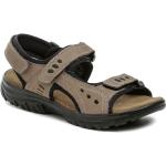 Pánské BIO Kožené sandály v béžové barvě z kůže ve velikosti 45 na léto 