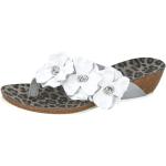 Dámské BIO Kožené pantofle Klingel v bílé barvě z hladké kůže ve velikosti 42 na léto 