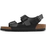 Dámské Kožené sandály Birkenstock Milano v černé barvě z kůže ve velikosti 37 na léto udržitelná móda 