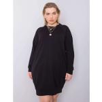 Black plus size dress with long sleeves