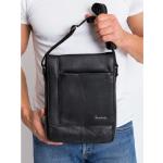 Black rectangular leather bag