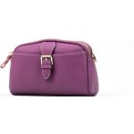Dámské Kožené kabelky ve fialové barvě v elegantním stylu z kůže 