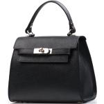 Kožené kabelky v černé barvě v minimalistickém stylu z kůže 