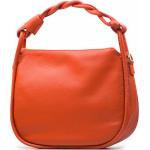 Kožené kabelky v oranžové barvě v elegantním stylu z kůže 