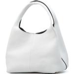 Kožené kabelky v bílé barvě v minimalistickém stylu z kůže 